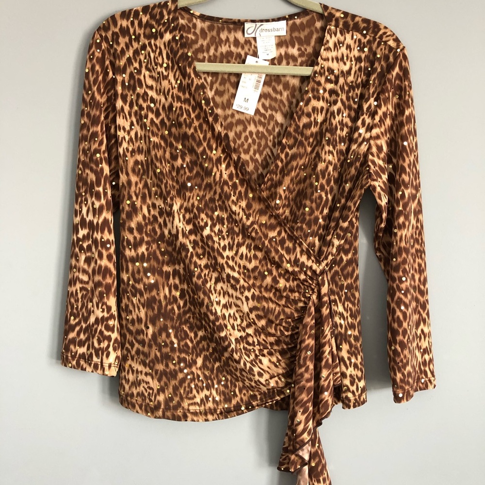 Leopard dress shirt.